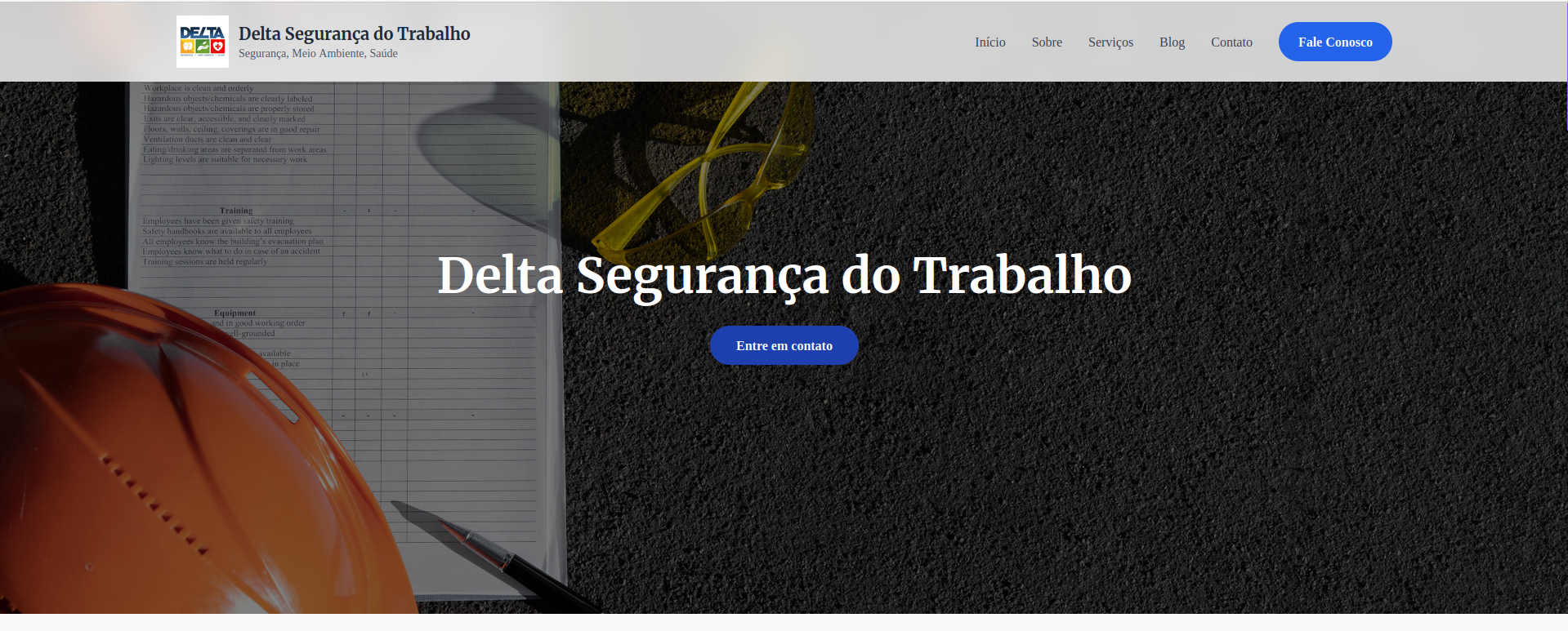 Novo Site Delta Assessoria e Consultoria em Segurança do Trabalho